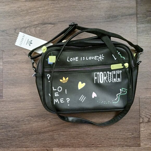 Adidas x Fiorucci Leather Mini Airliner Bag NWT RARE! - Picture 1 of 6